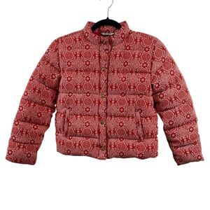 Janie and Jack X Juno Valentine Cherry Bandana Red Puffer Jacket Girls 10/12